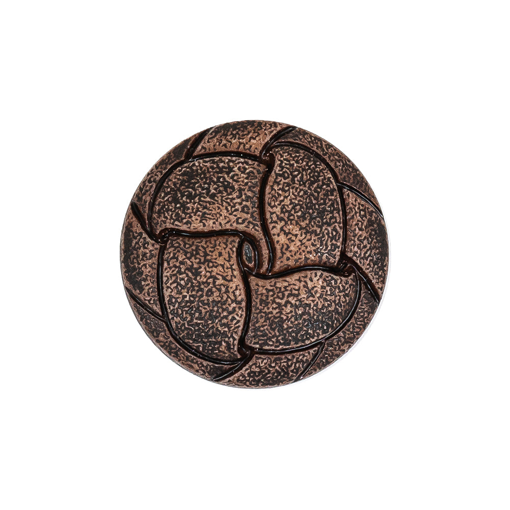 Italian Weathered Brown Knotted Leather-Look Shank Back Plastic Button - 36L/23mm - Joann Fabrics