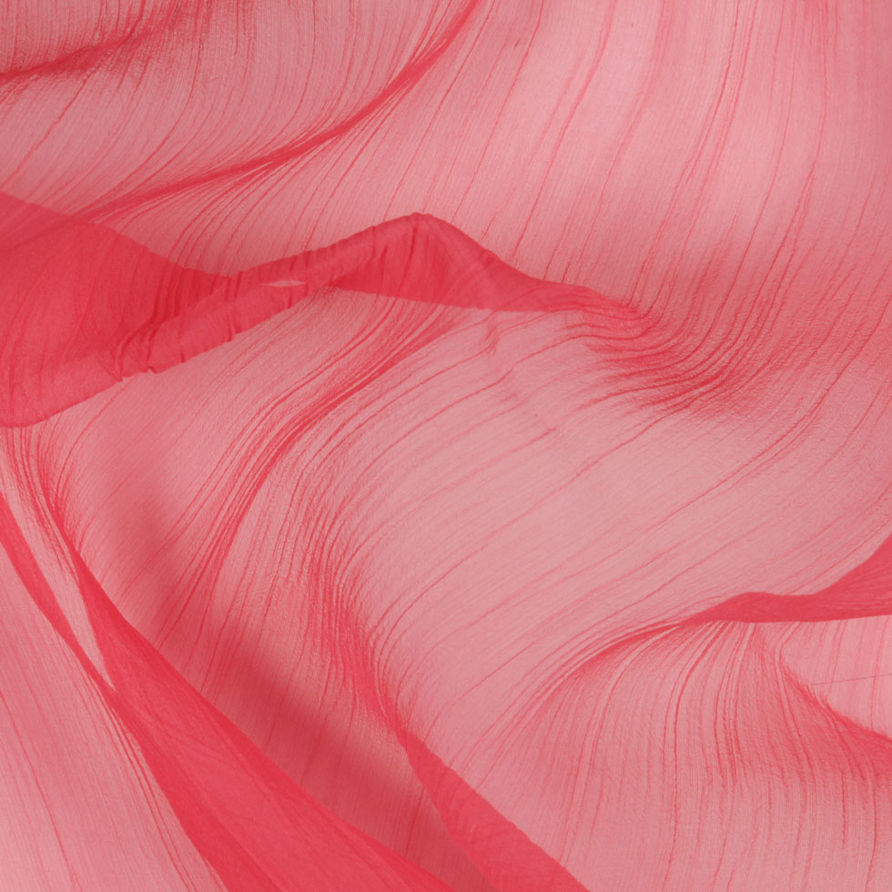 Oscar de la Renta Coral Pink Crinkled Silk Organza - Joann Fabrics