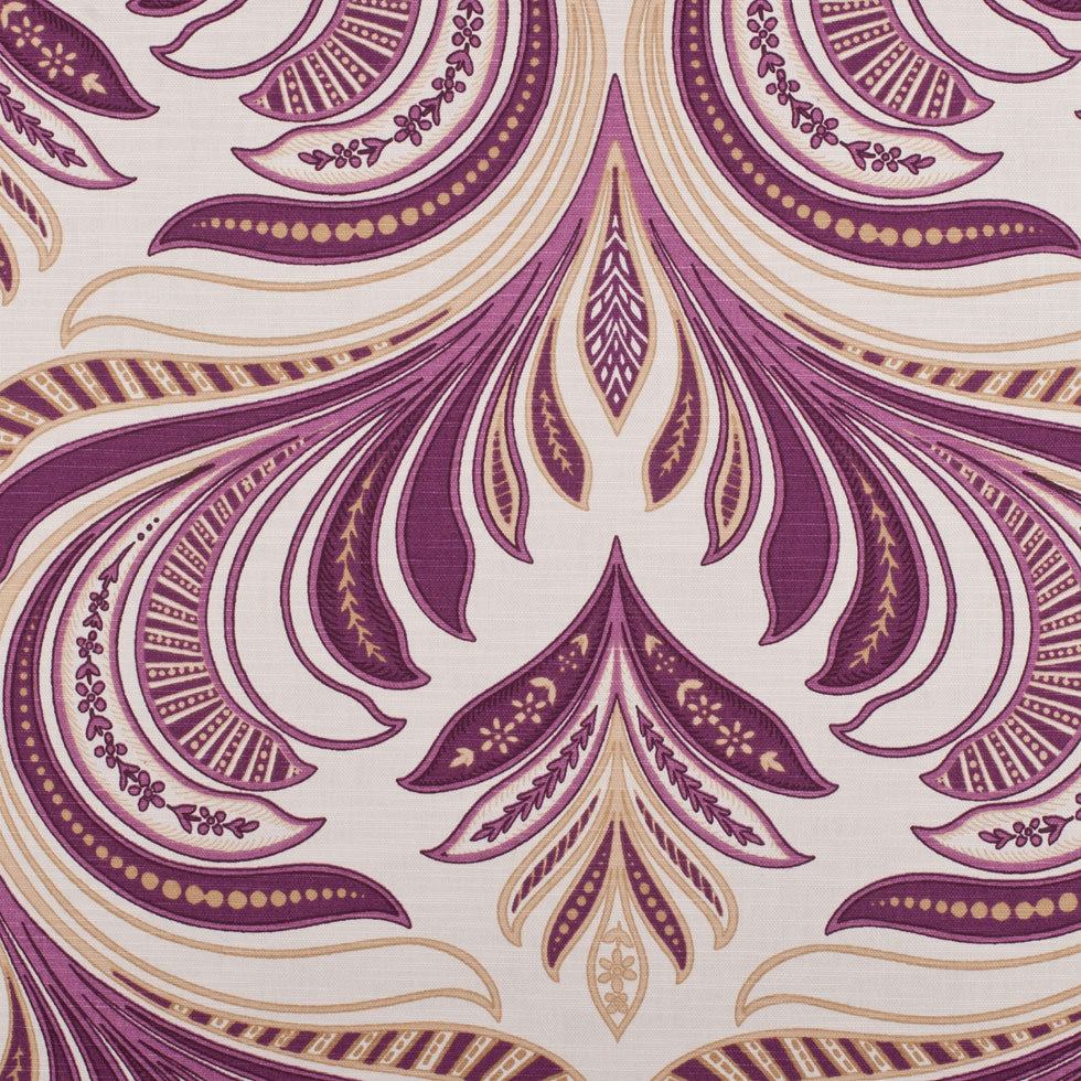 Off-White/Berry/Beige Paisley Canvas - Joann Fabrics
