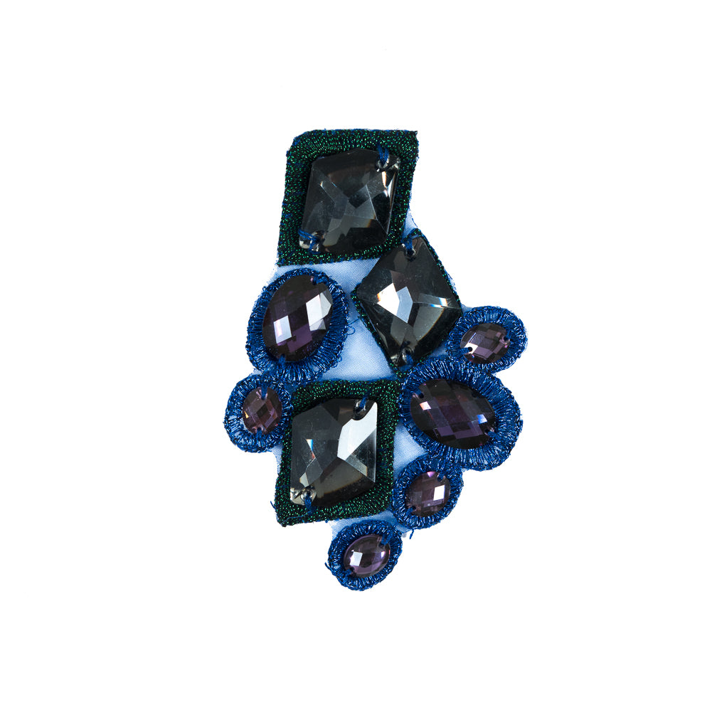Green & Blue Beaded Applique - 4
