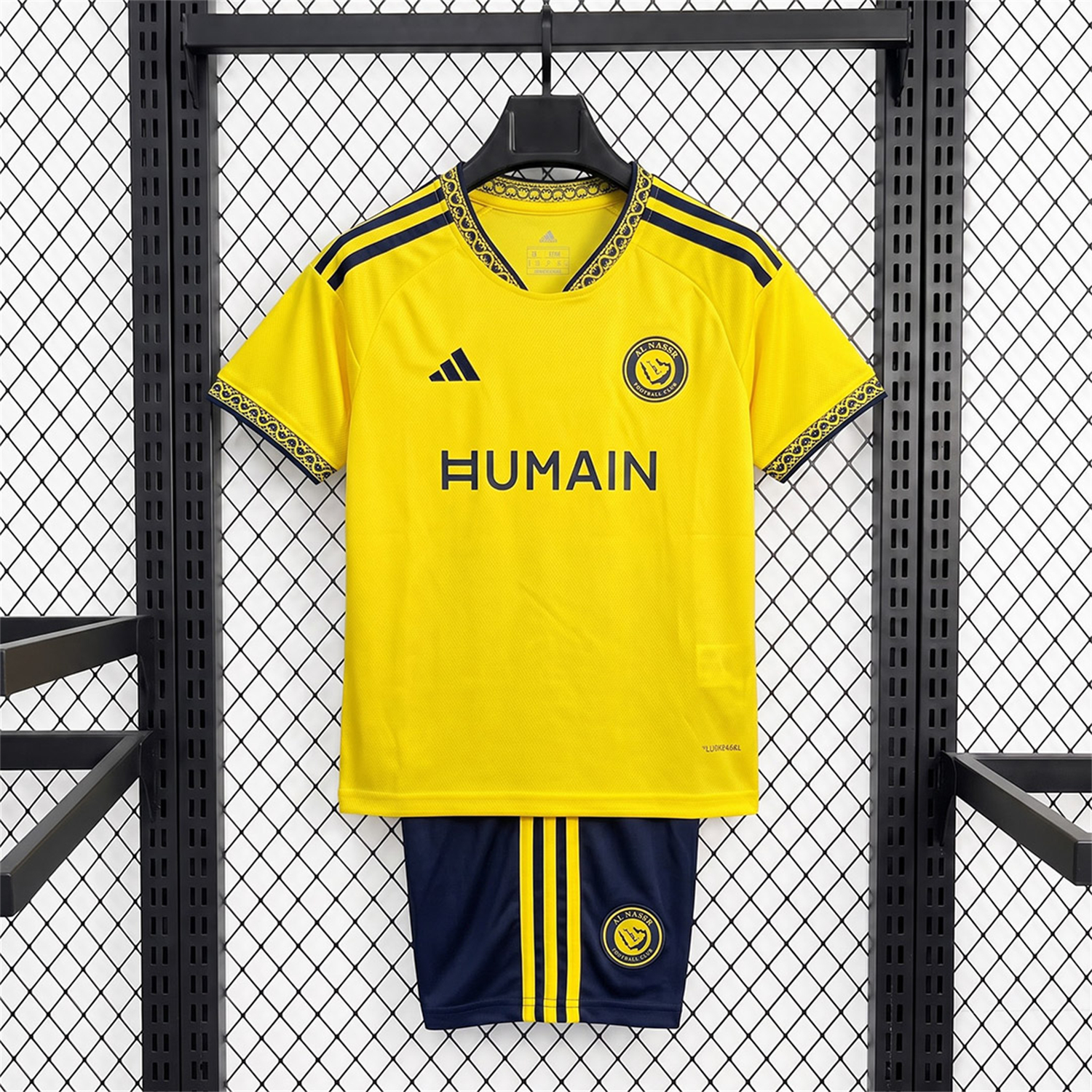 Al Nassr Riyadh Victory 26-27 Home Jersey With HUMAIN Sponsor Kids Kit - UnitedFutballJersey