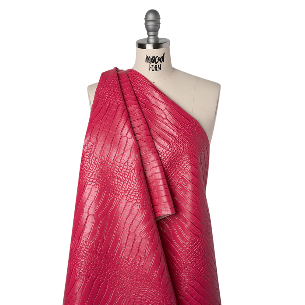 Crocodile Faux Leather Vinyl - Hot Pink - Kristin Collection - Joann Fabrics