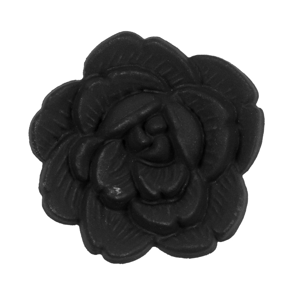 Italian Black Flower Shank Back Button - 54L/34mm - Joann Fabrics