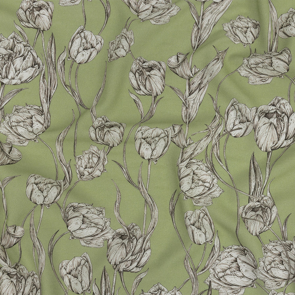 Mood Exclusive Tangled Tulips Sustainable Viscose and Linen Woven - Joann Fabrics