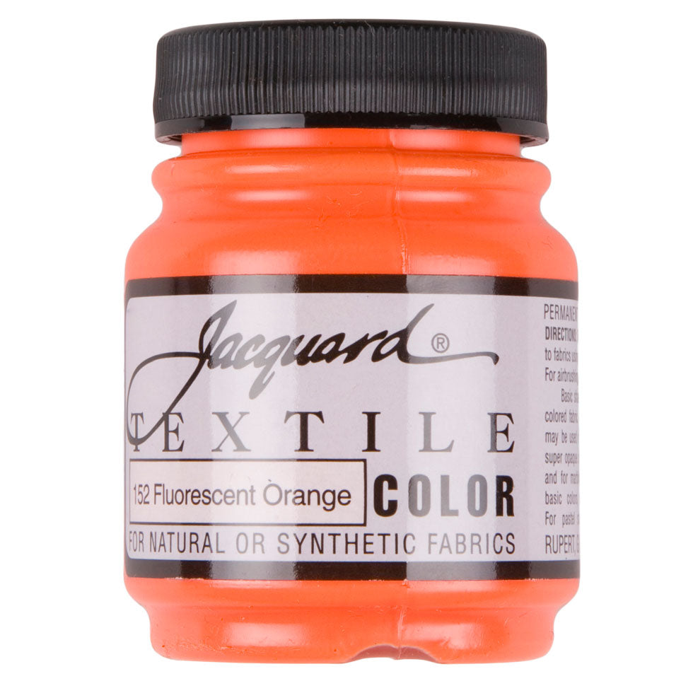 Jacquard Textile Color Fabric Paint - 152 Fluorescent Orange - Joann Fabrics