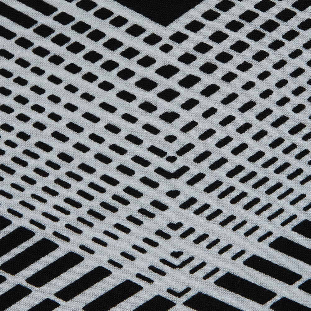 Black and White Geometric Polyester Jersey - Joann Fabrics