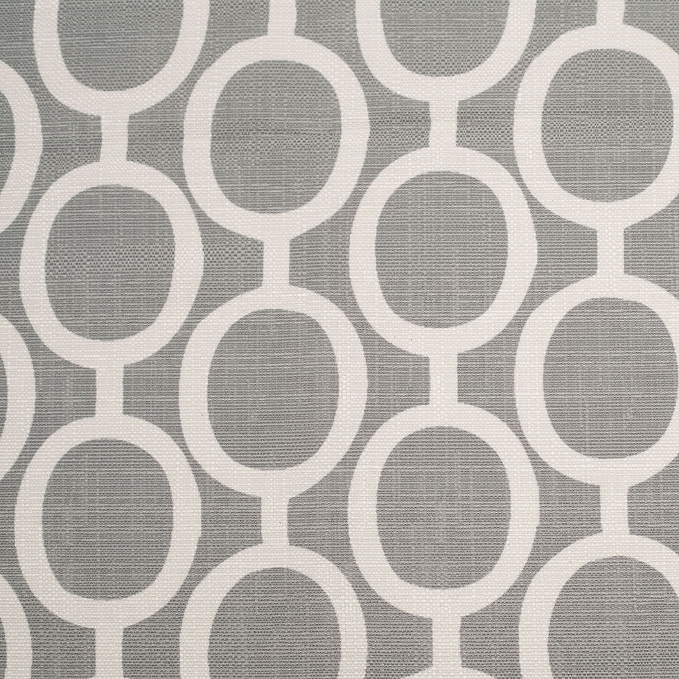 Spanish Gray/White Geometric Poly/Cotton Canvas - Joann Fabrics