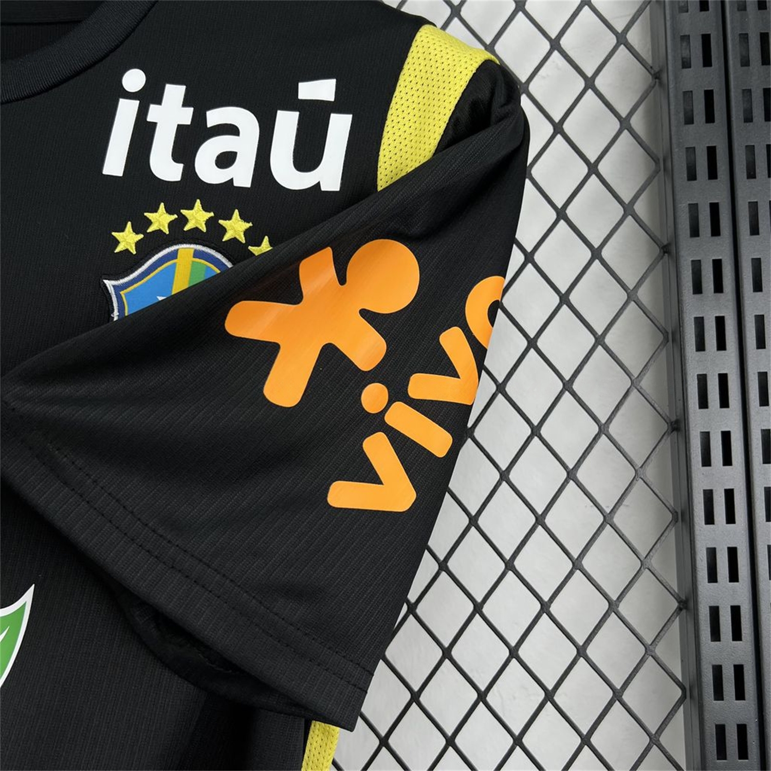 Brazil 2026 Black Yellow Pre-Match Jersey - Fans Version - UnitedFutballJersey