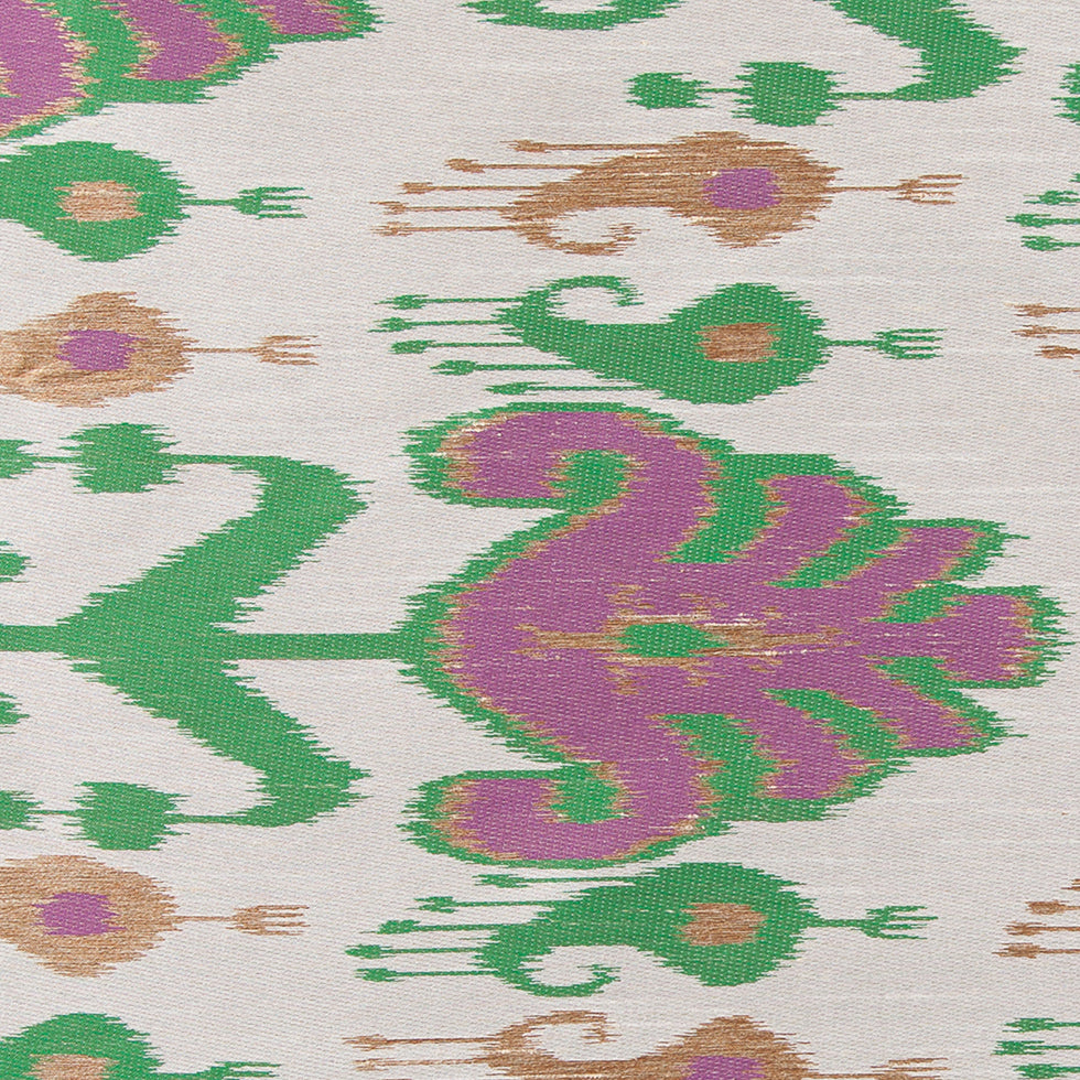 Green and Purple Double-Wide Ikat Print Poly Woven - Joann Fabrics