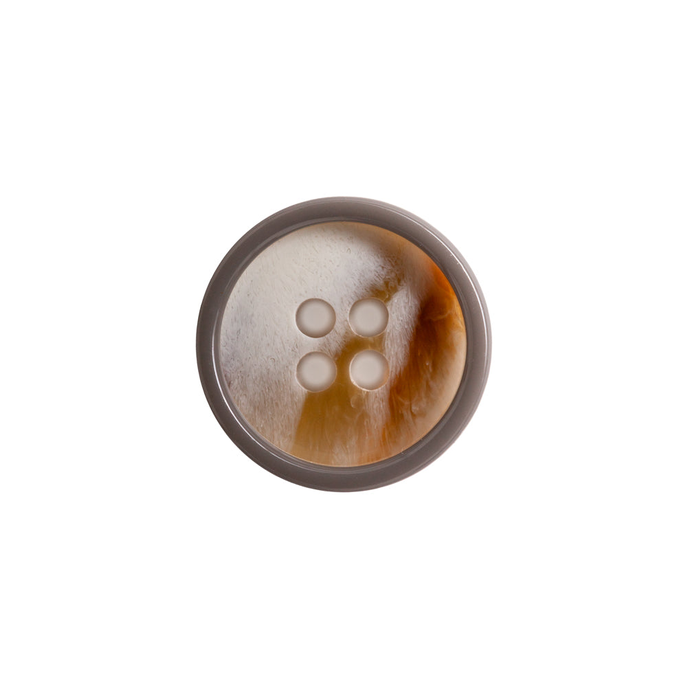 Italian Mourning Dove and Beige Abstract 4-Hole Plastic Button - 28L/18mm - Joann Fabrics