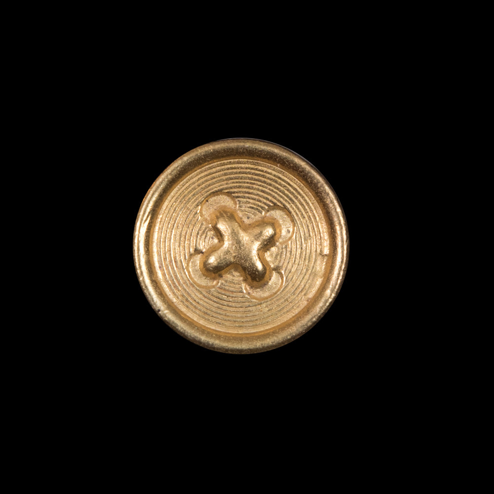 Gold Faux 4-Hole Metal Shank Back Button - 34L/21.5mm - Joann Fabrics