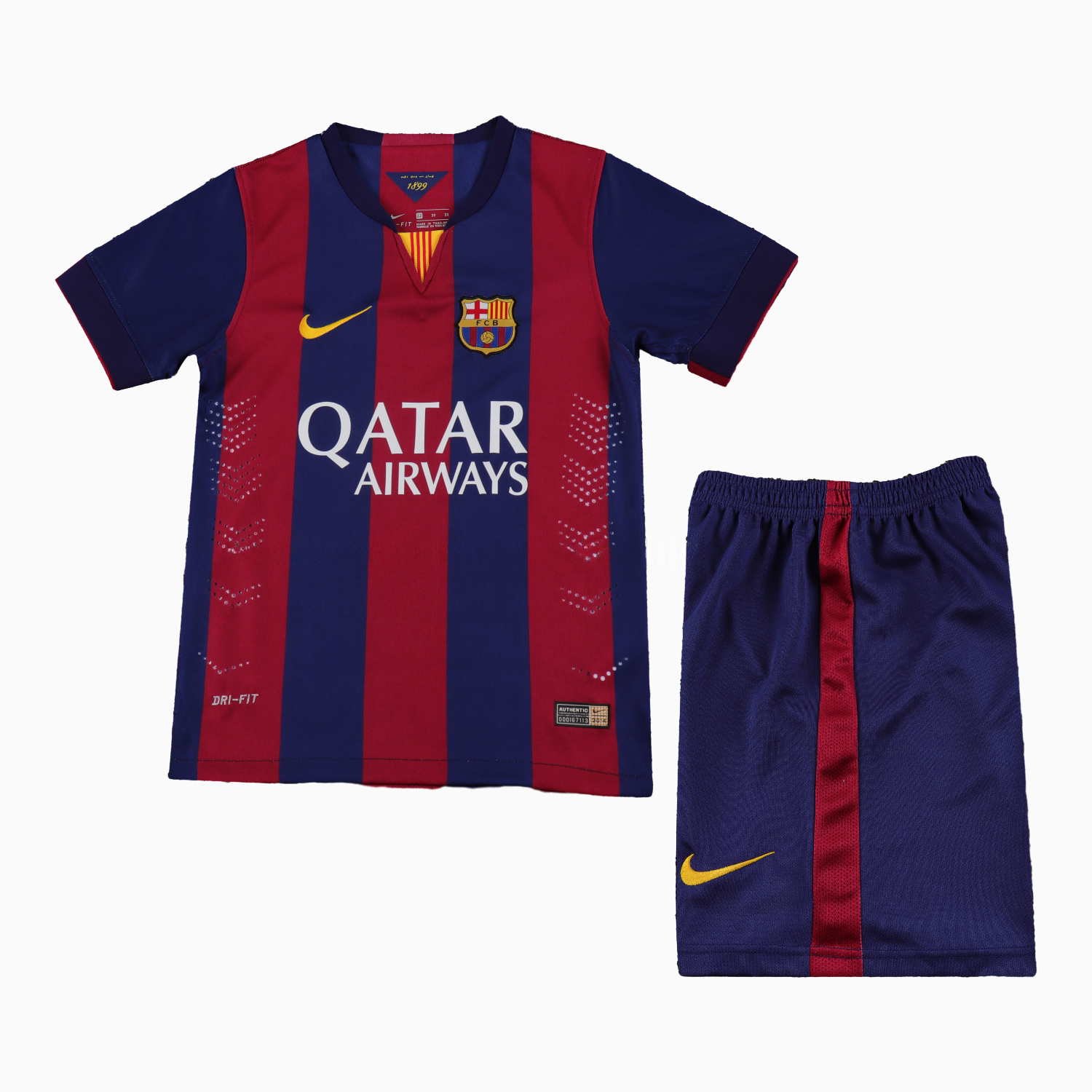 Retro Barcelona 2014-15 Home Kids Kit - UnitedFutballJersey