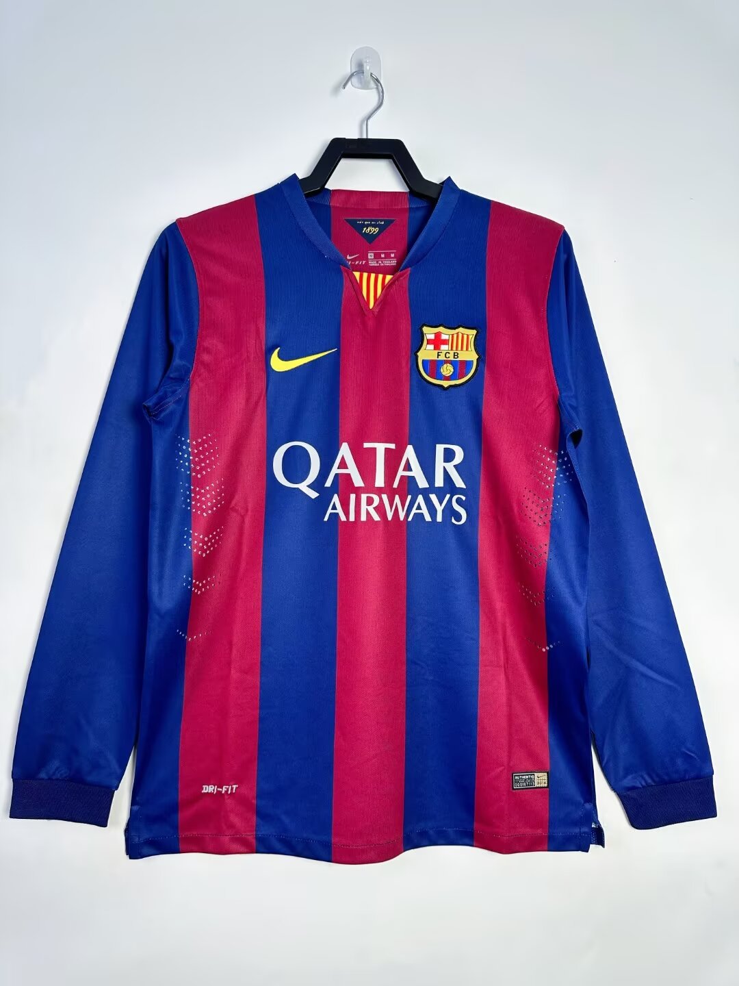 2014/2015 Retro Long Sleeve Barcelona Football Shirt Home 1:1 Thai Quality