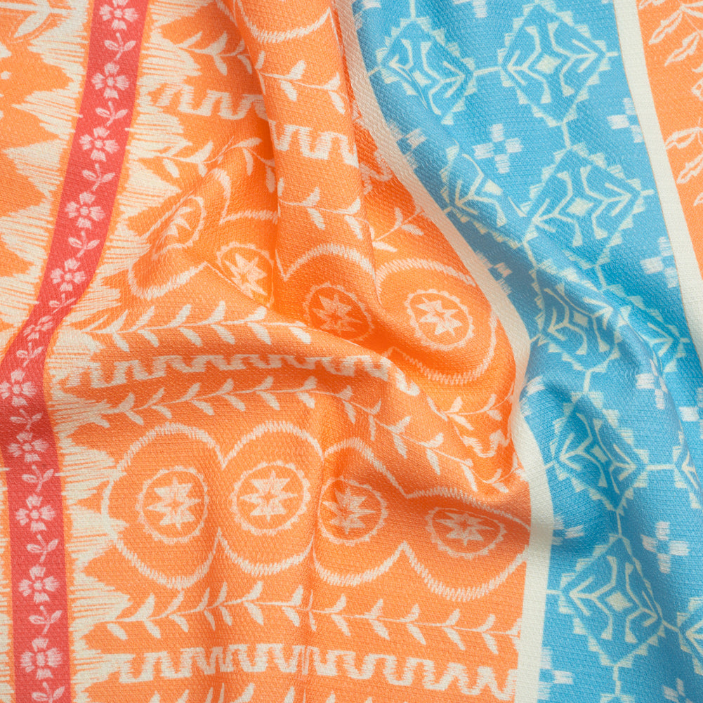 Mood Exclusive Orange Paisley Park Stretch Cotton Woven - Joann Fabrics