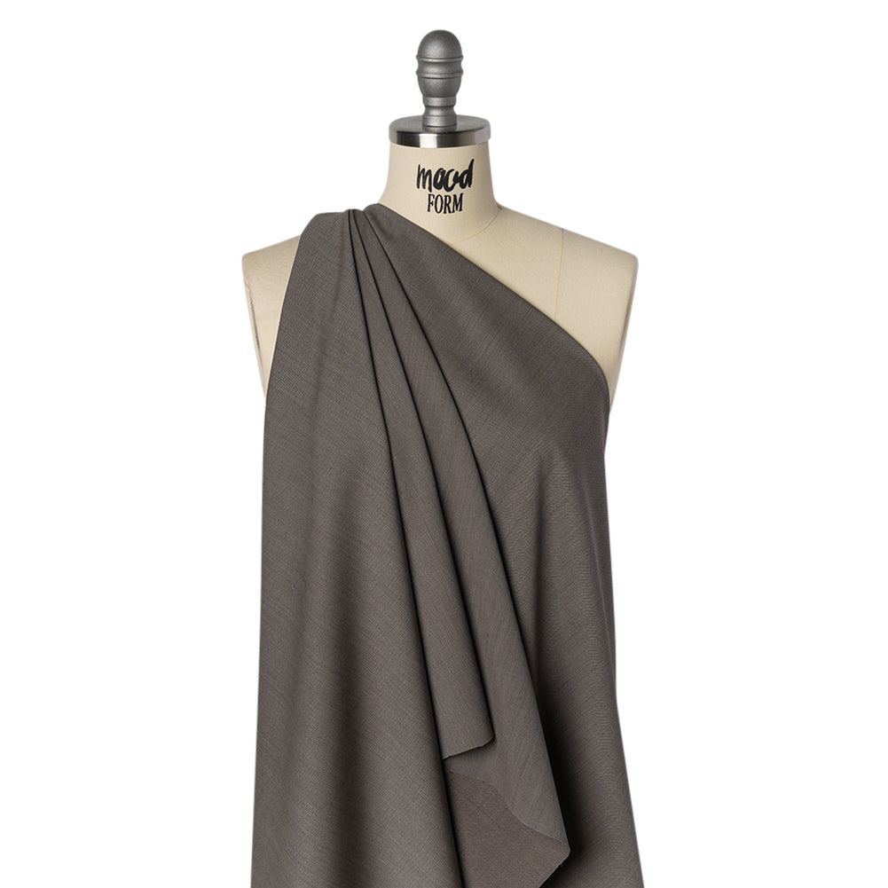Super 120 Wool Twill Suiting - Gray Brown - Deadstock - Joann Fabrics