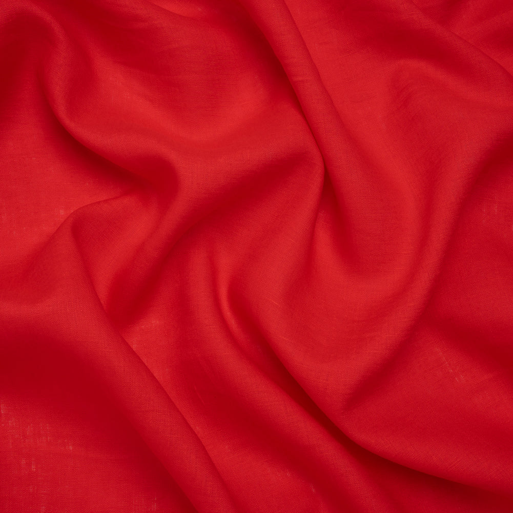 Plain Dyed Lightweight Linen Woven - Flaming Coral - Famous Australian Designer Deadstock - Joann Fabrics