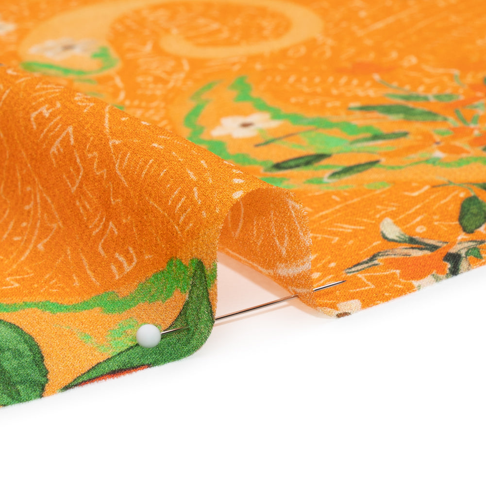 Mood Exclusive Orange Swooping Grounds Viscose Georgette - Joann Fabrics