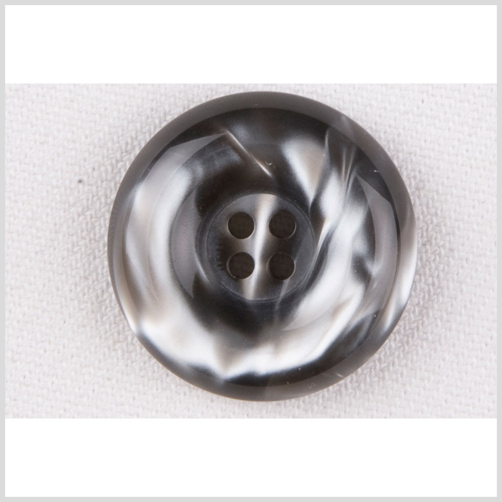 Plastic 4-Hole Button - 40L/25.5mm - Gray and White Shimmer Swirl Tire Rim - Joann Fabrics