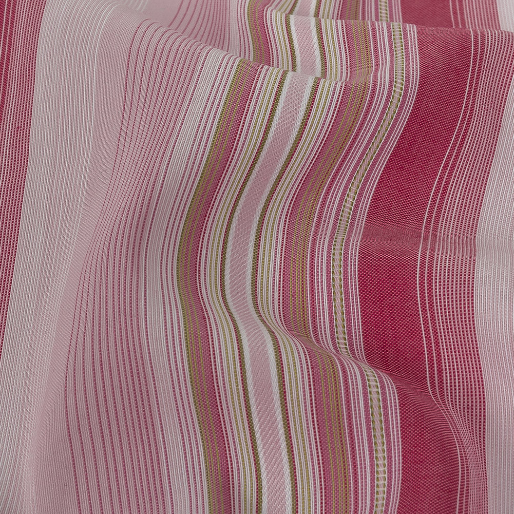 Pink and White Barcode Striped Cotton Blend Voile - Joann Fabrics