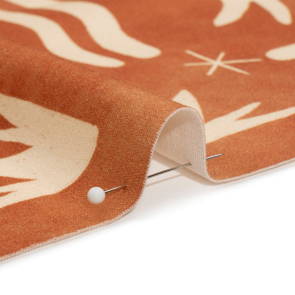 Stretch Cotton Twill Panel - Orange Desert Symbols - Mood Exclusive Follow Your Arrow - Joann Fabrics