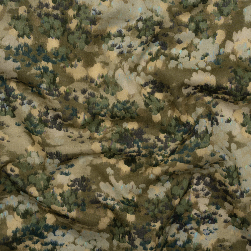 Cotton Voile - Olive, Green and Beige Abstract Dots - Forest Lookout Print - Mood Exclusive Acadia Collection - Joann Fabrics