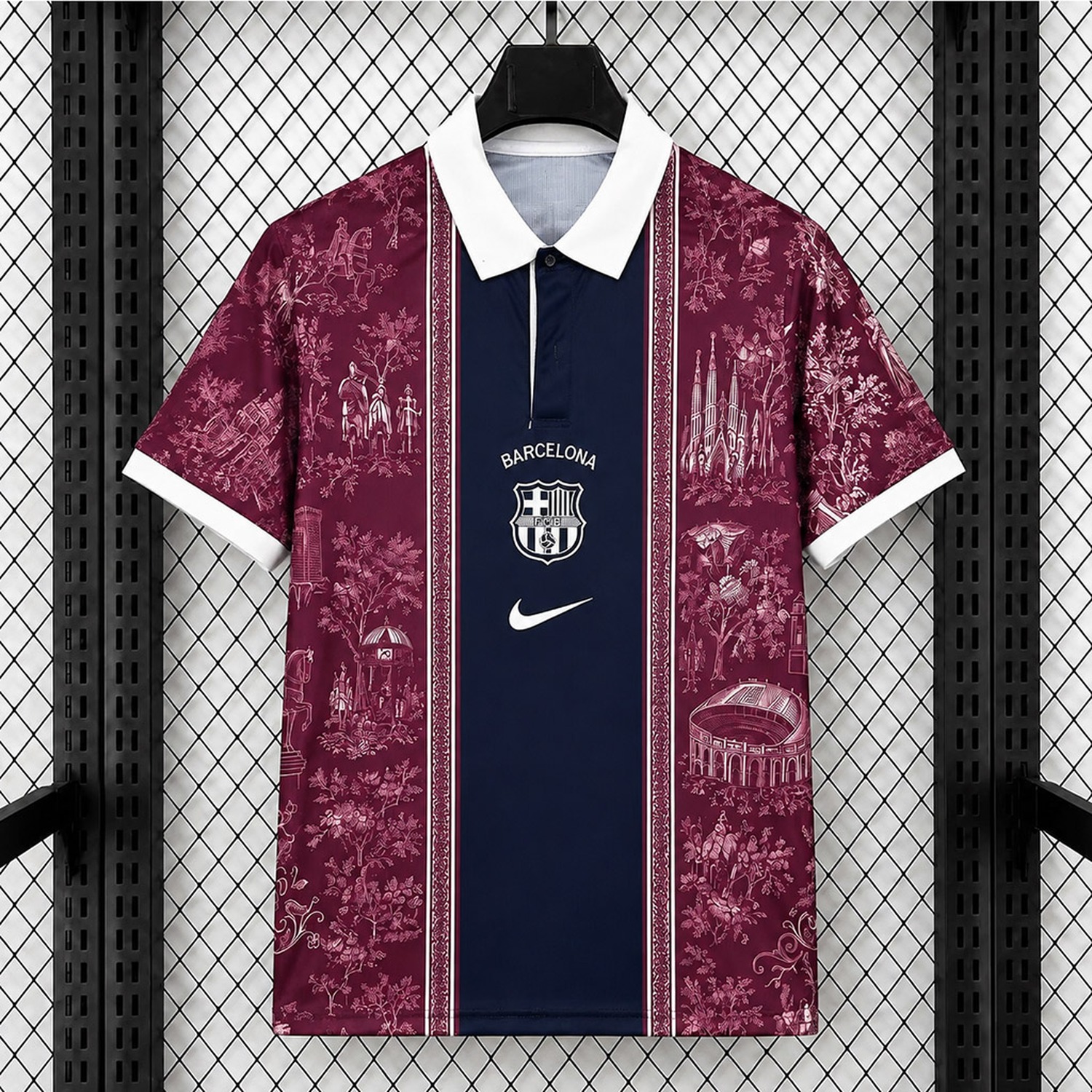 Barcelona 26-27 Navy Burgundy Special Polo Jersey - Fans Version - UnitedFutballJersey