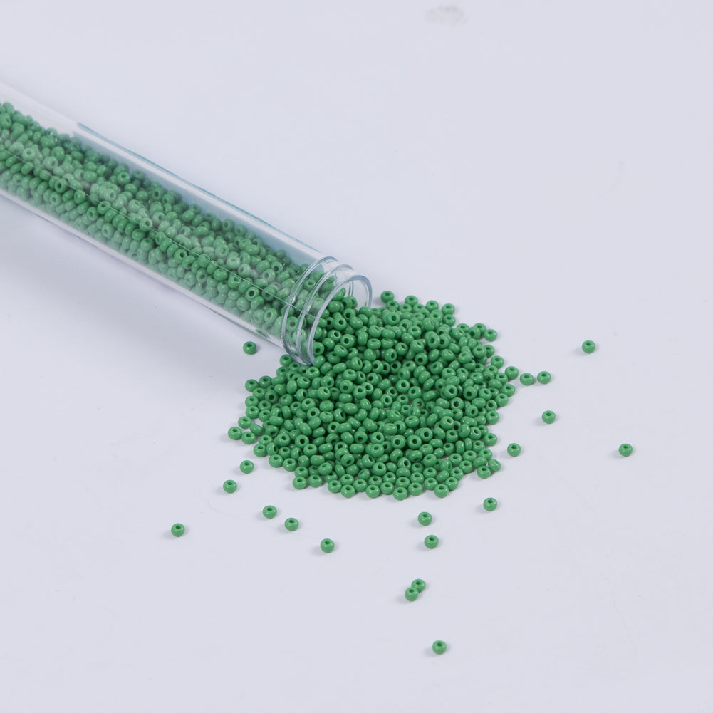 Medium Green Opaque Czech Seed Beads - Size 10 - Joann Fabrics