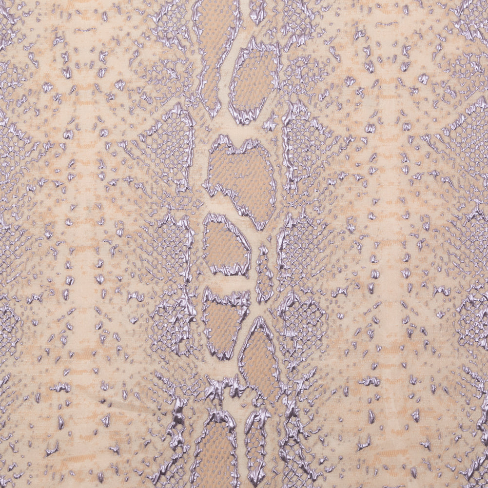 Metallic Lavender and Pink Tint Reptilian Luxury Brocade - Joann Fabrics