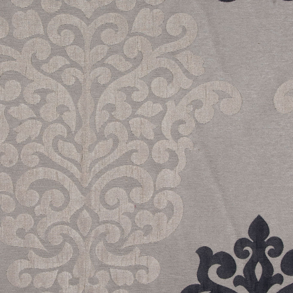 Ivory/Dirty Beige/Charcoal Damask Brocade - Joann Fabrics