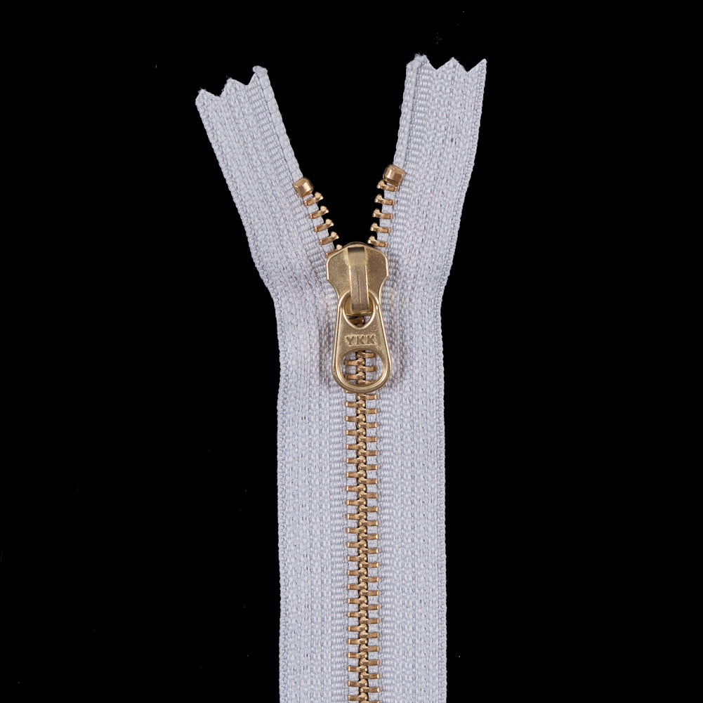Metal Zipper with Gold Pull and Teeth 4.5