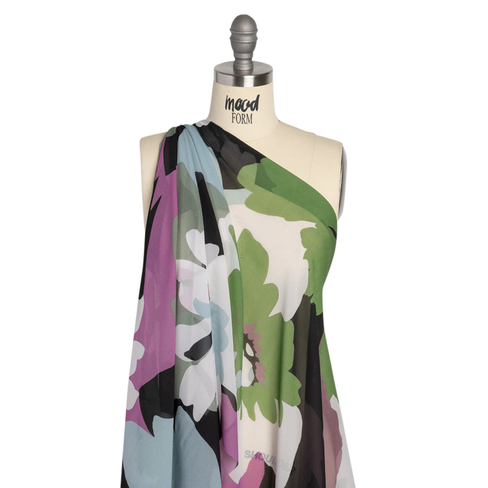 Mood Exclusive Black Garden Giants Viscose Chiffon - Joann Fabrics