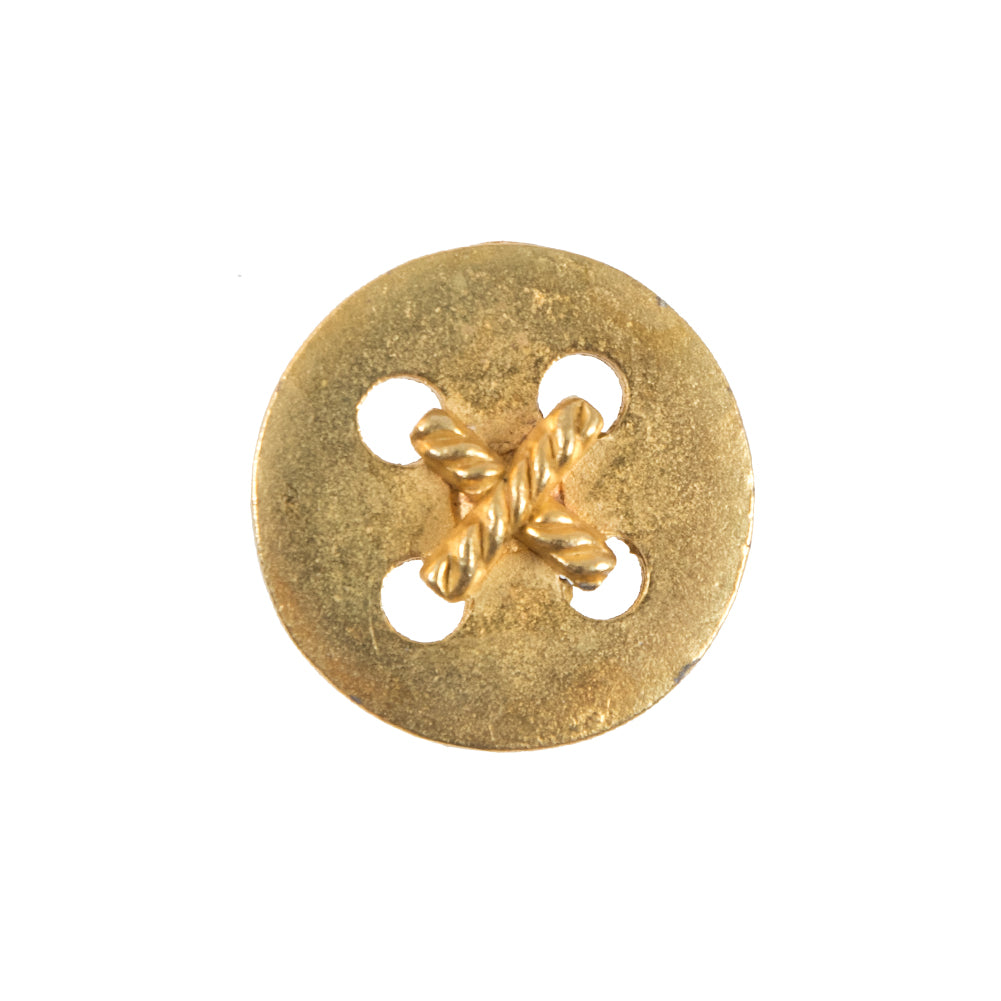 Gold Metal Criss Cross Button - 36L/23mm - Joann Fabrics