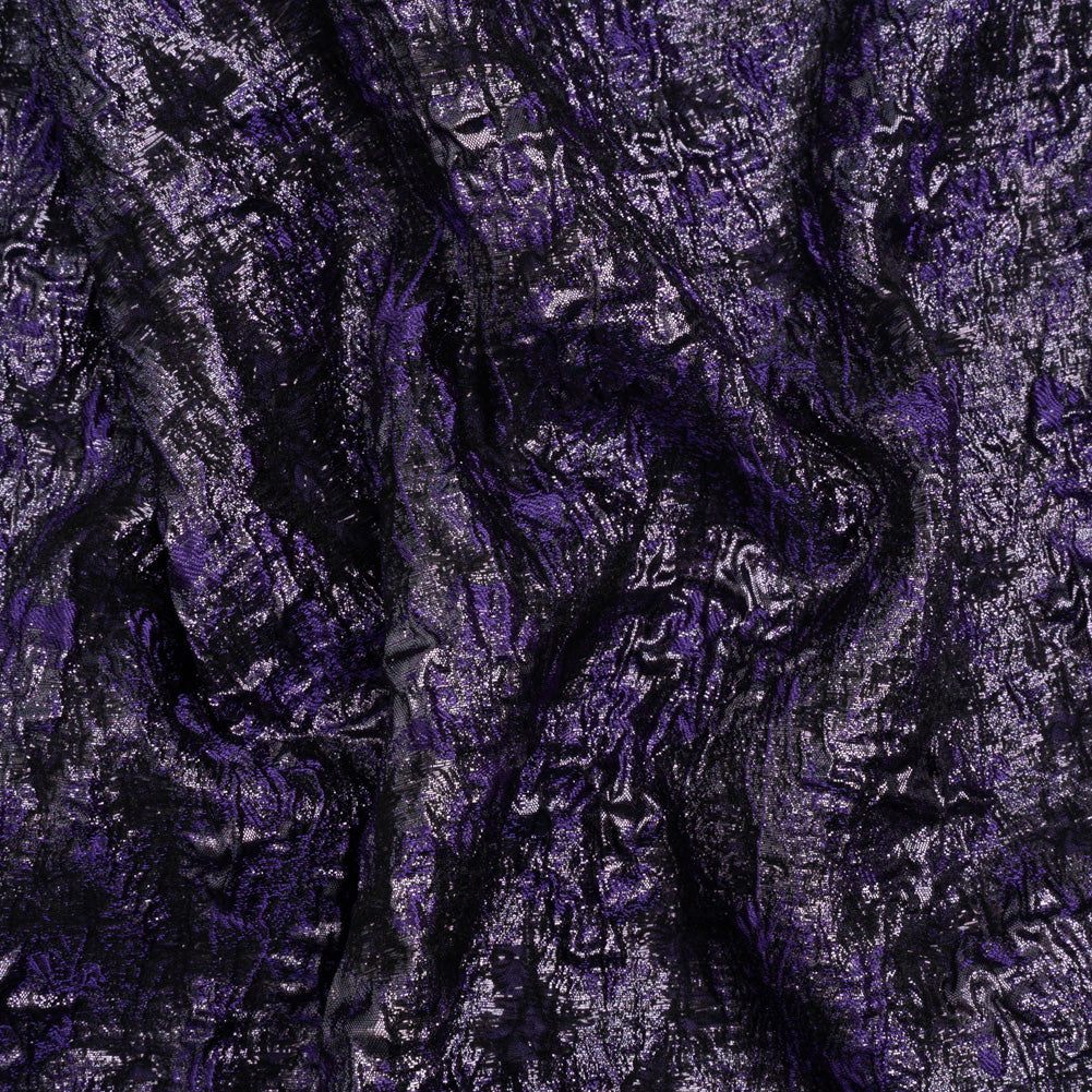 Metallic Purple and Black Abstract Luxury Brocade - Joann Fabrics