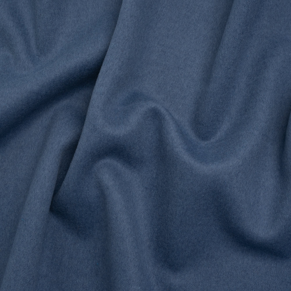 Brushed Wool Blend Double Cloth Coating - Denim Blue - Deadstock - Joann Fabrics