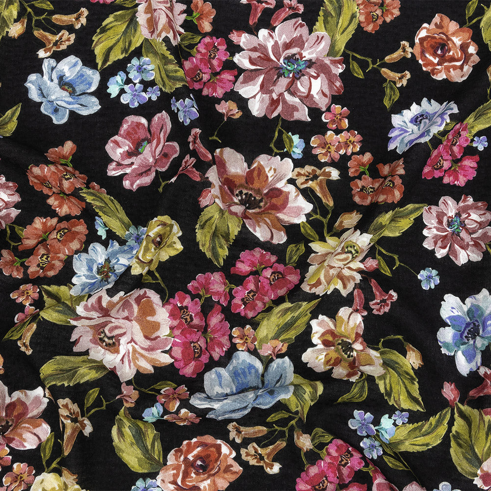 Mood Exclusive Black Inflorescent Wonderwork Spotted Viscose Jacquard - Joann Fabrics