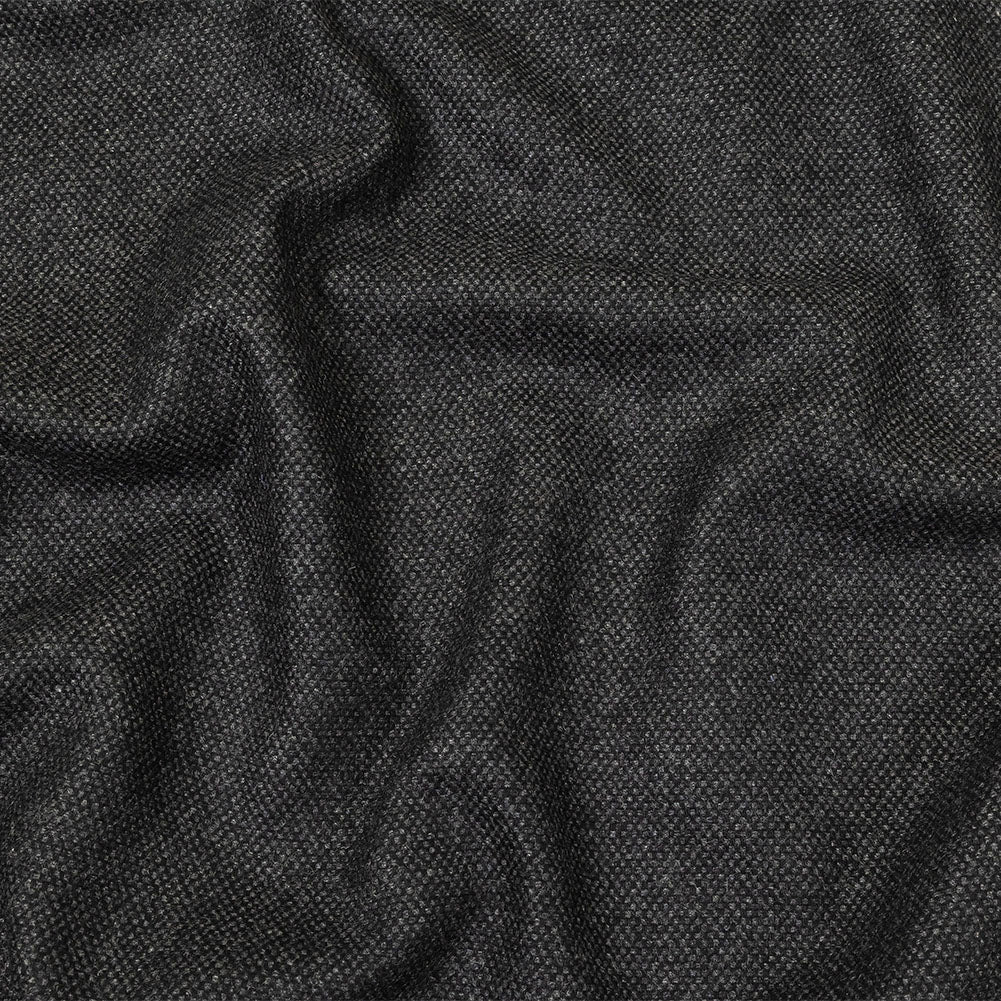 Obsidian and Gull Basketweave Blended Cashmere Coating - Joann Fabrics