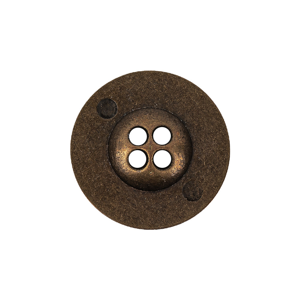 Italian Bronze Floral Metal Button - 36L/23mm - Joann Fabrics