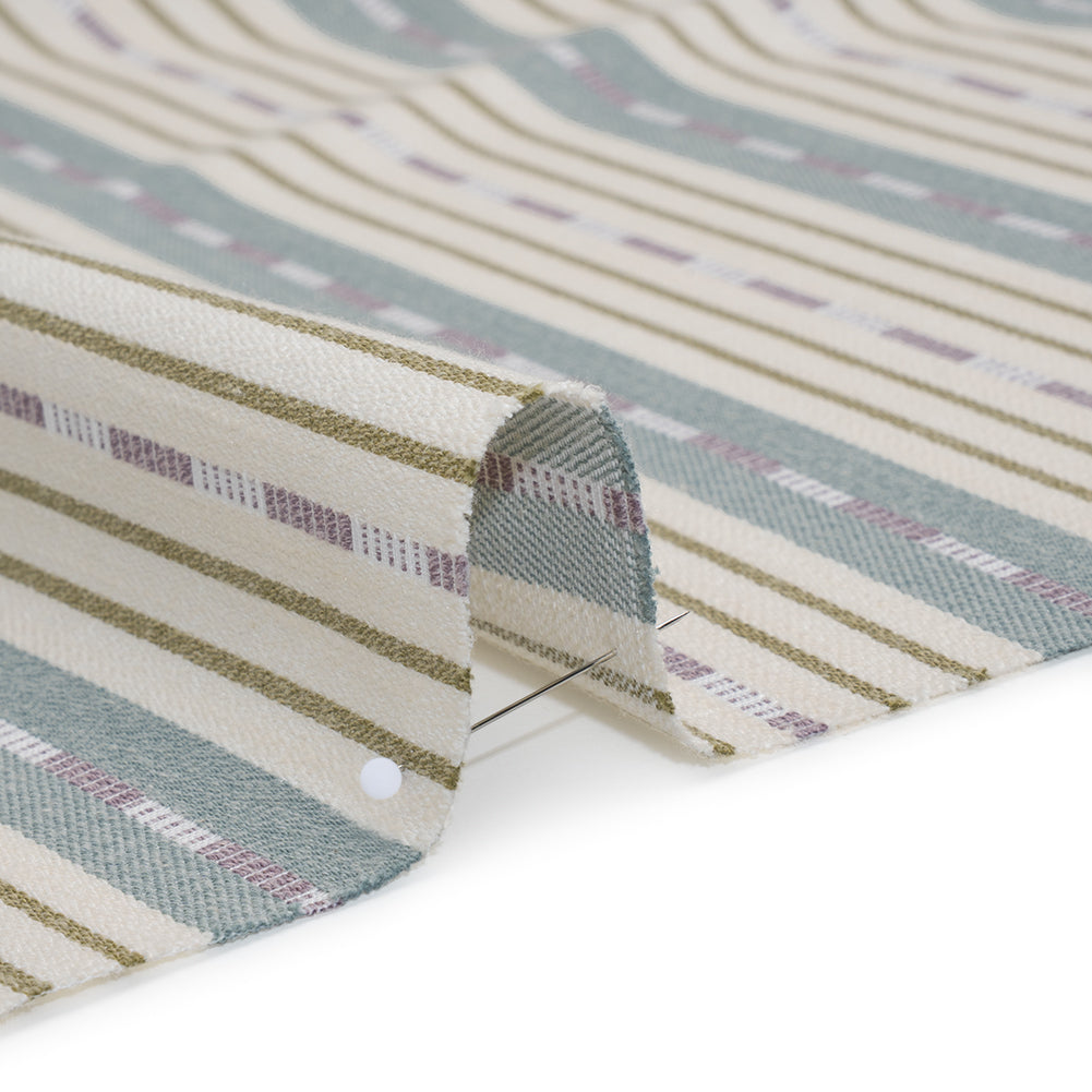 Recycled Polyester Twill Jacquard - Iris Stripes and Dashes - British Imported - Joann Fabrics