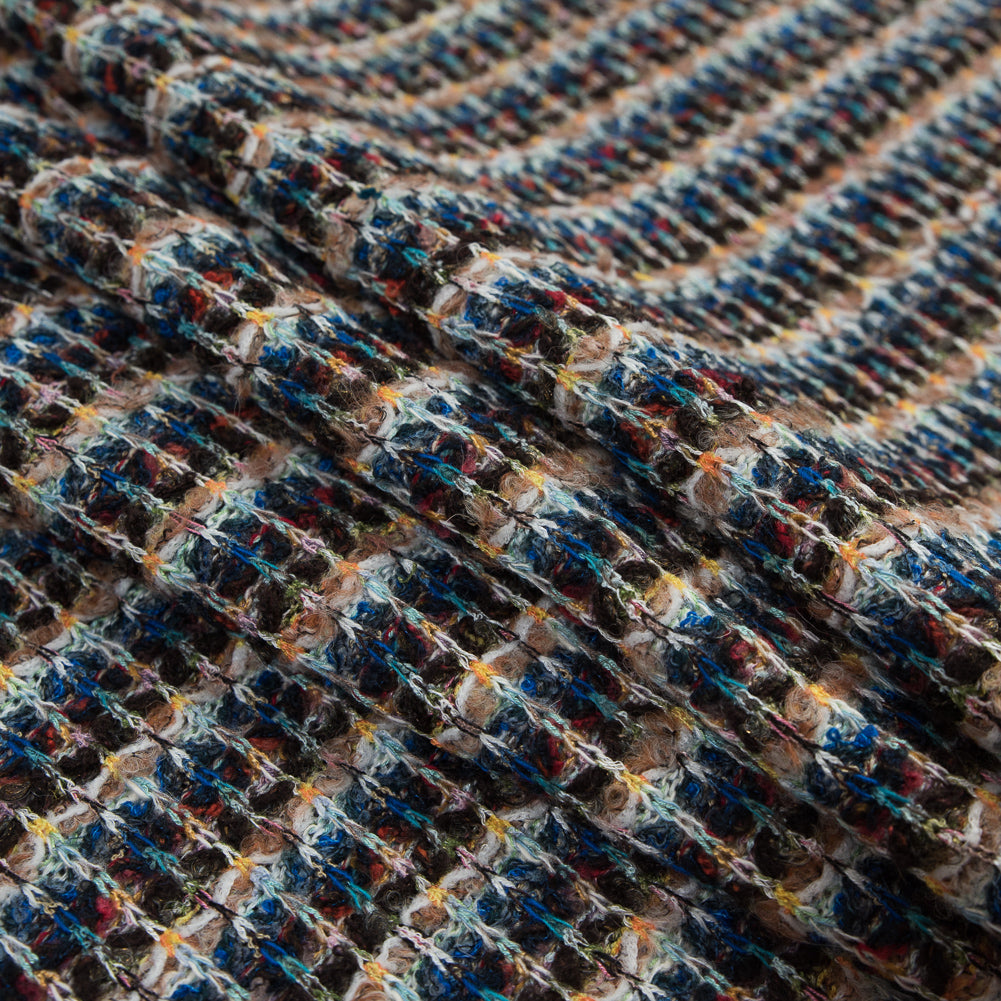 Italian Cobalt and Gamboge Striped Wool Knit - Joann Fabrics