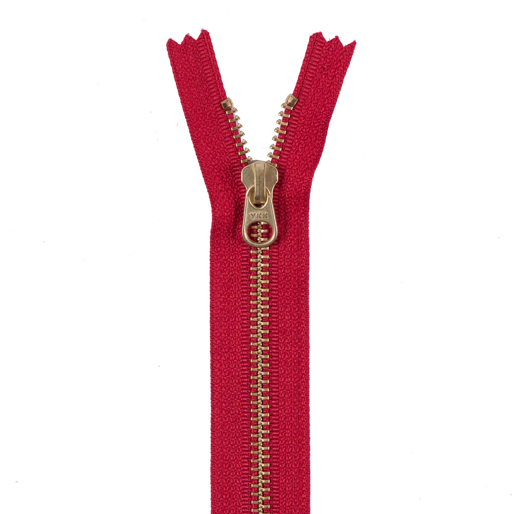 Metal Zipper with Gold Pull and Teeth 6