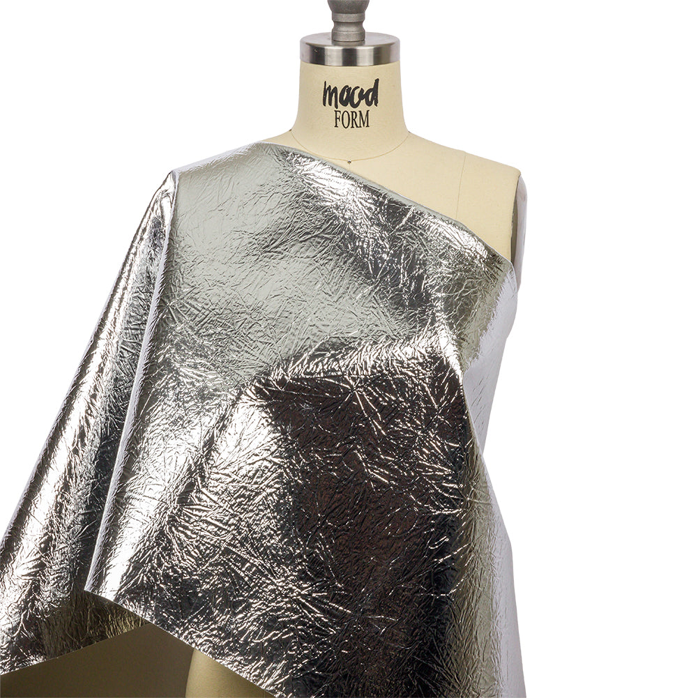 Crinkled Mirror Vinyl with Fabric Backing - Silver - Ingot Collection - Joann Fabrics