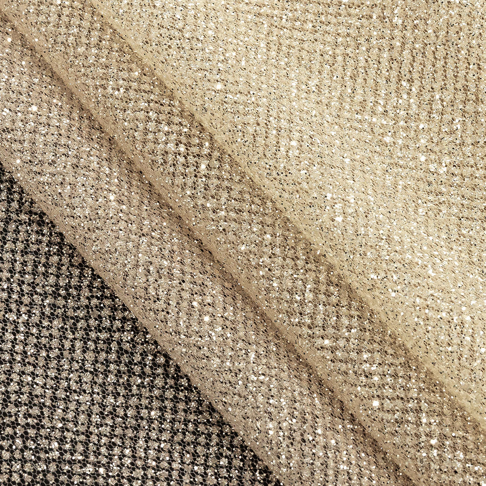 Ombre Tulle with Metallic Platinum Glitter - Champagne and Rose Gold - Starlet Collection - Joann Fabrics
