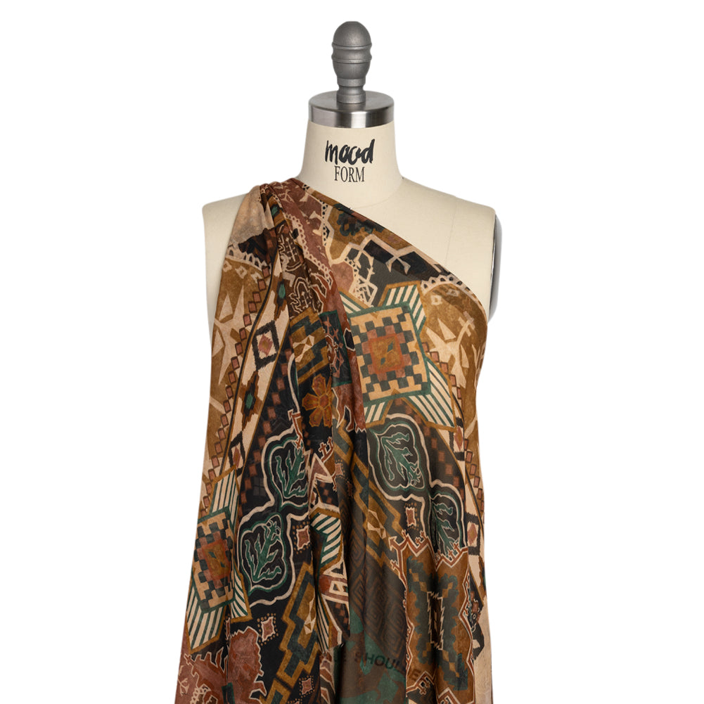 Mood Exclusive Brown Pathway Prowler Viscose Chiffon - Joann Fabrics