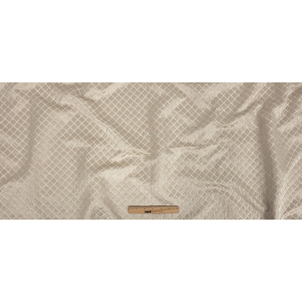 Drapery Jacquard - Taupe Moroccan Quatrefoil - British Imported - Joann Fabrics