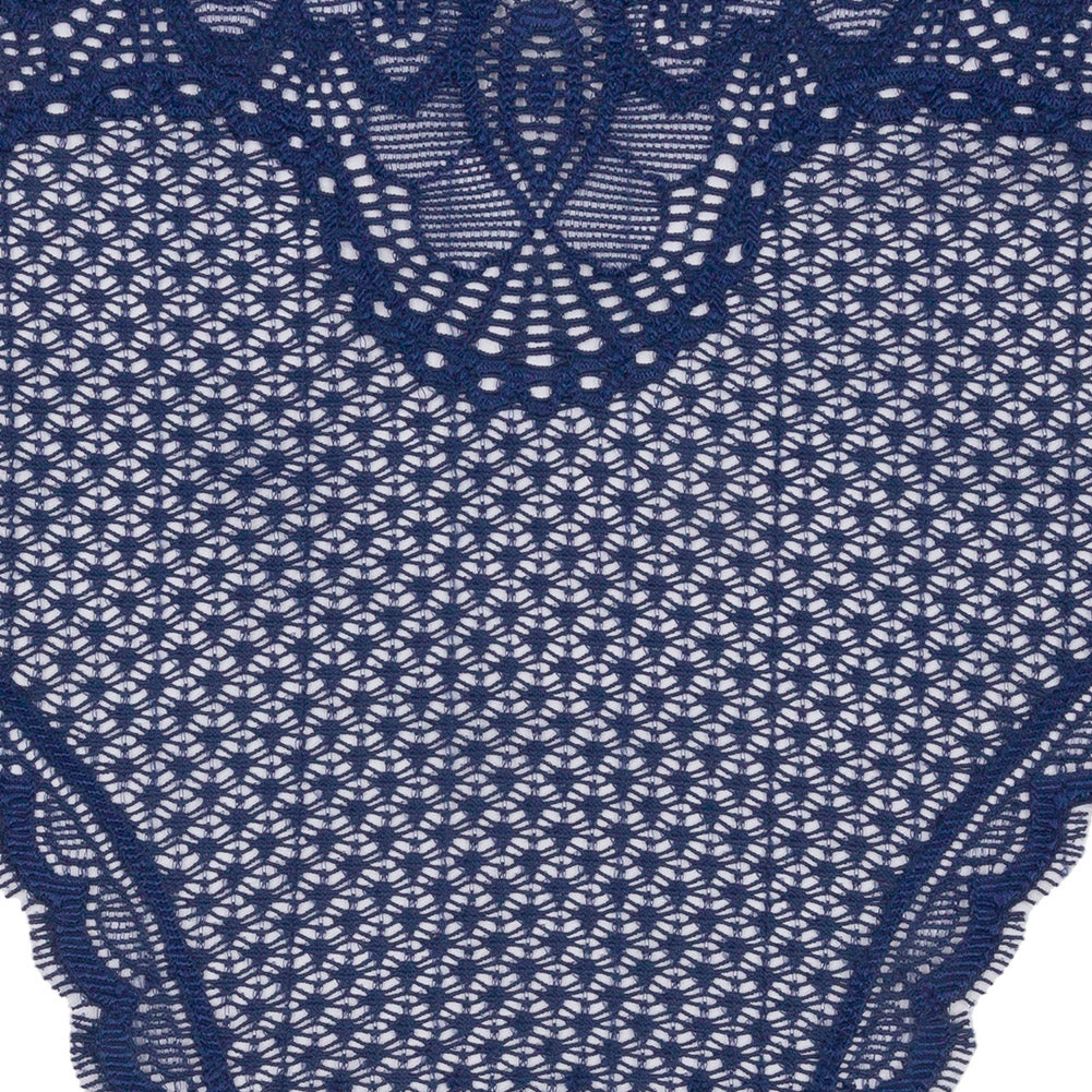 Navy Stretch Lace Panty Trim Panel - 10.25