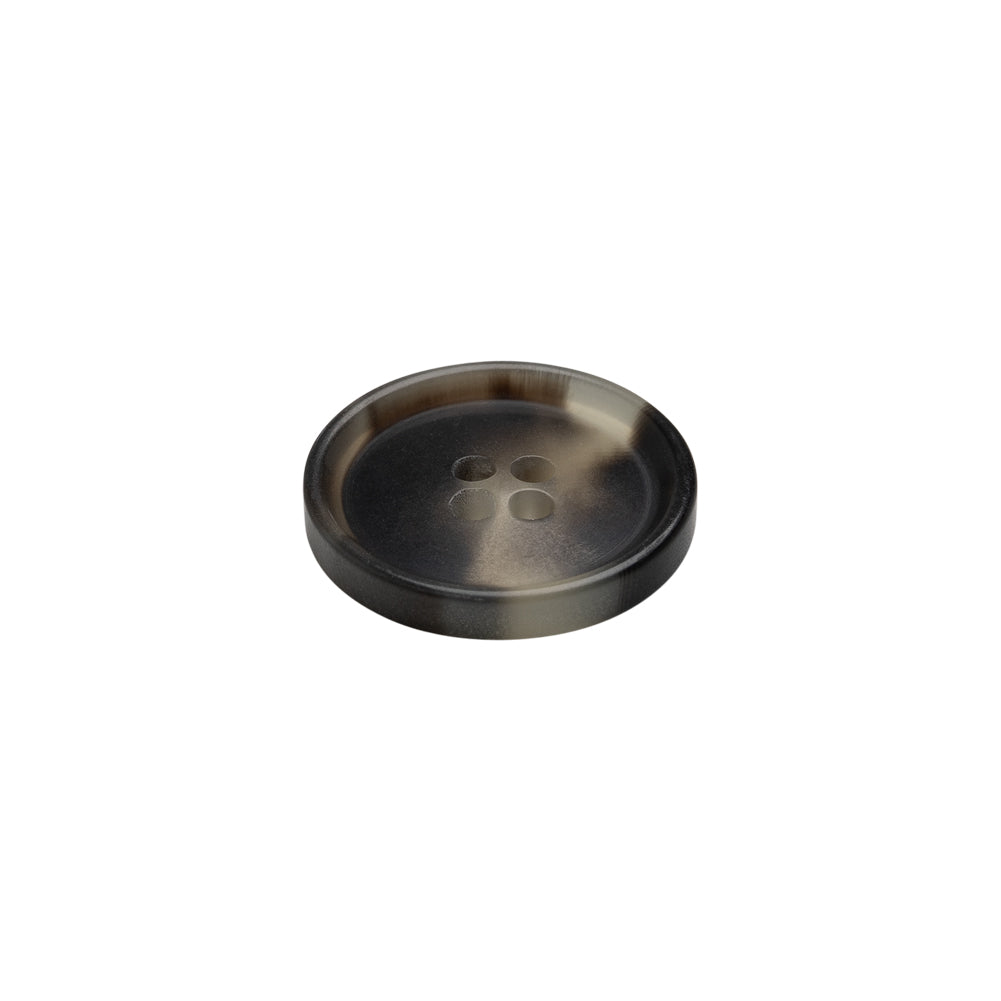 Italian Matte Black/White Rimmed 4-Hole Button - 24L/15mm - Joann Fabrics