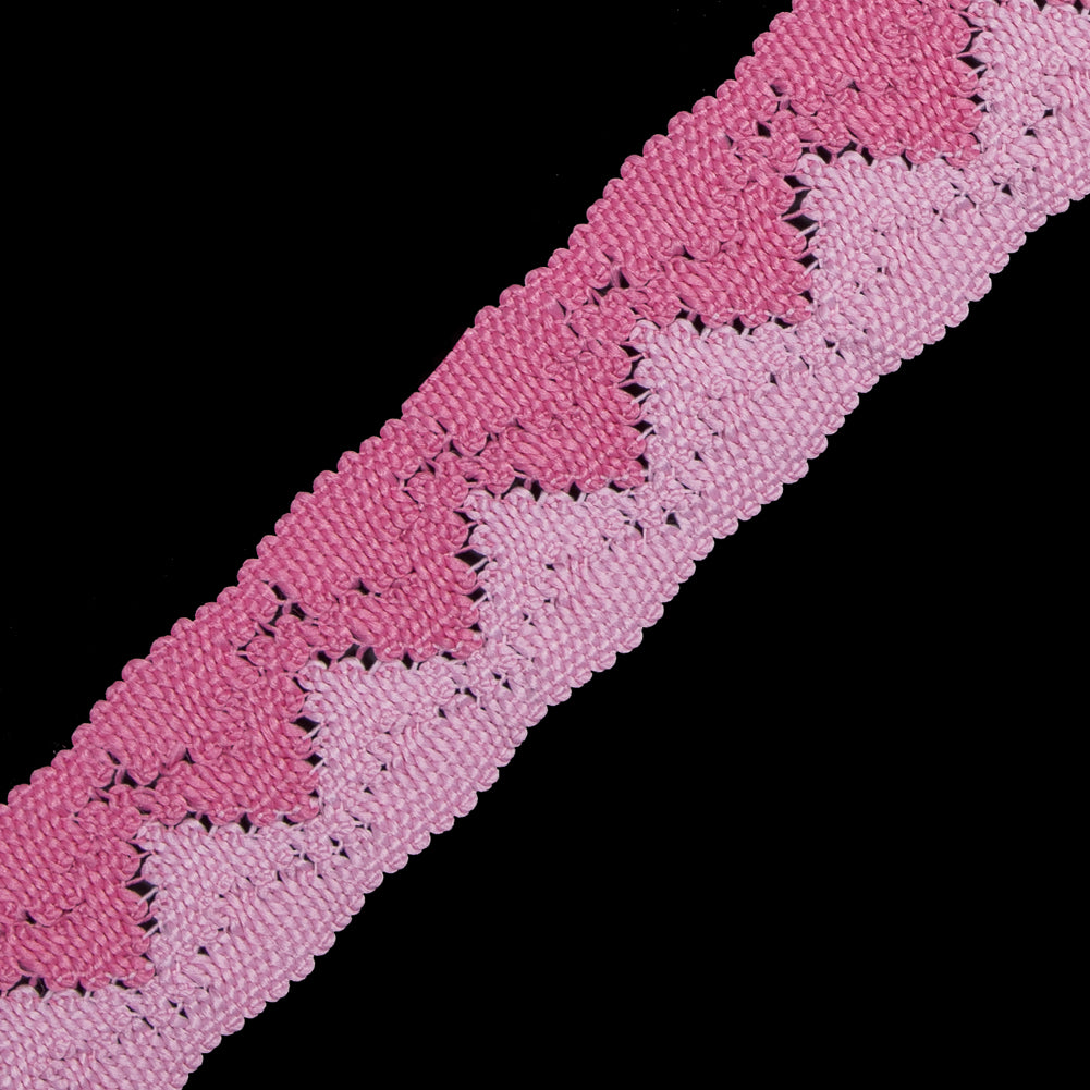 Pink Two-Tone European Crochet Trim - 1