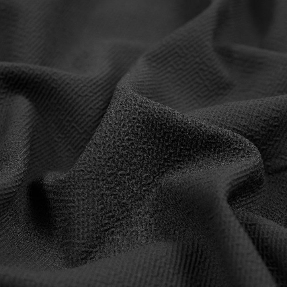 Black Textural Crepe with Smooth Backing - Joann Fabrics