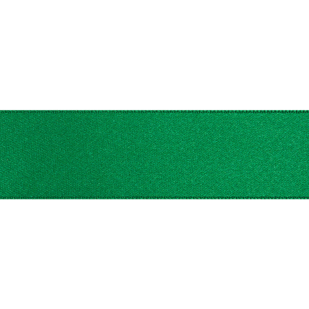 Emerald Double Face French Satin Ribbon - 1
