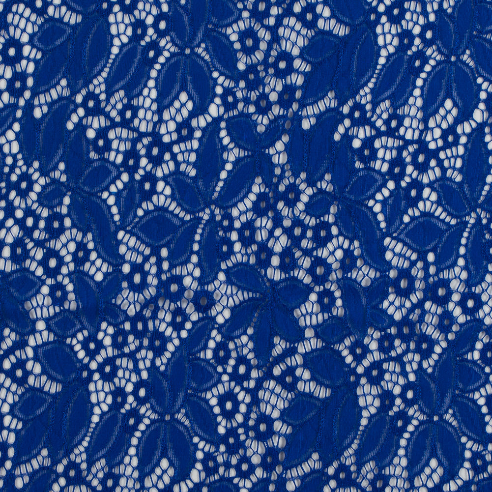 Stretch Lace - Royal Blue Floral - Katerina Collection - Joann Fabrics